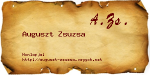 Auguszt Zsuzsa névjegykártya